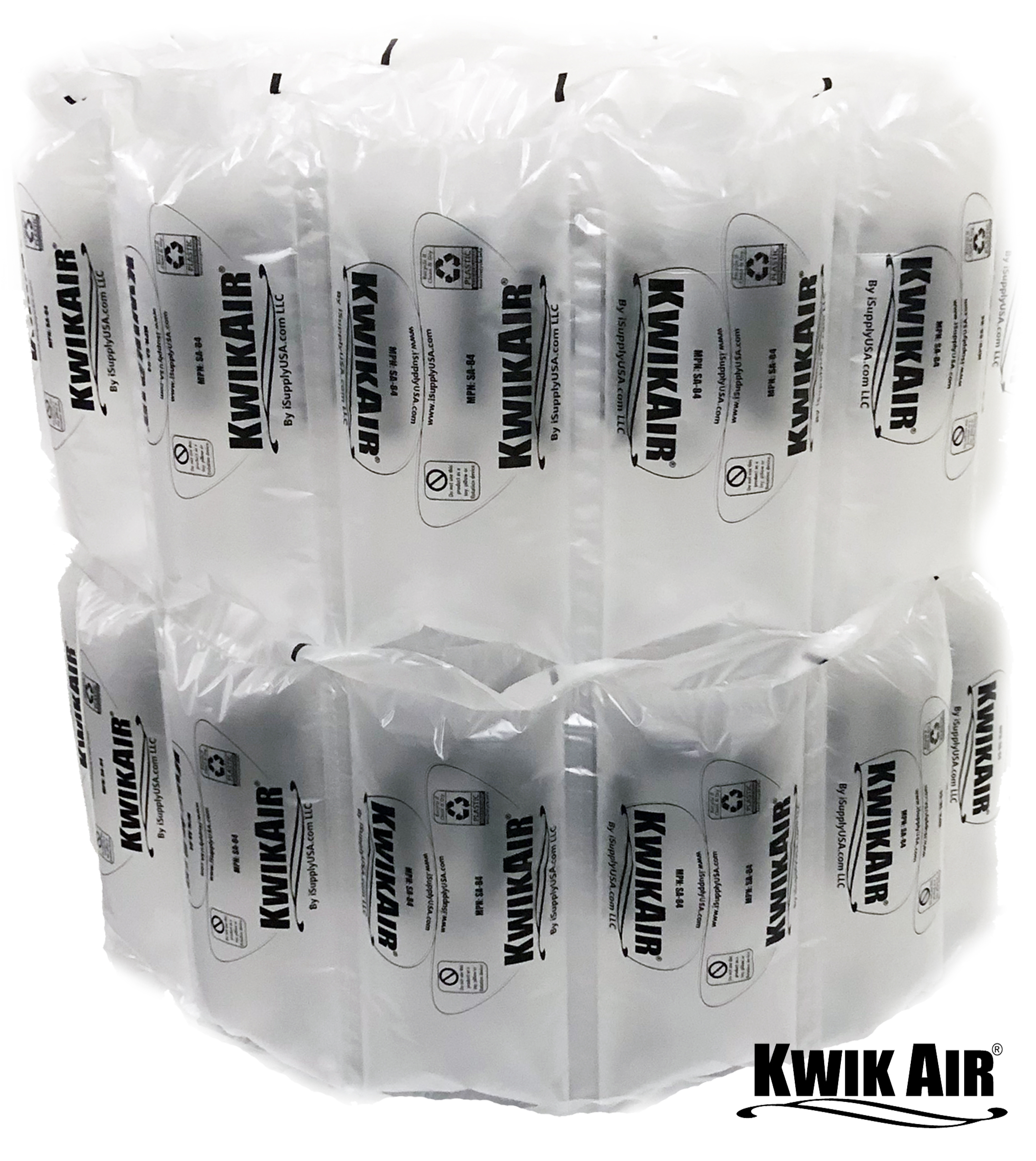 SpeedAir SA84PF-20 4x8 Air Pillows 40 GALLON Void Fill Packaging Shipping Packing Peanuts Cushion Prefilled With Air - 330 Count